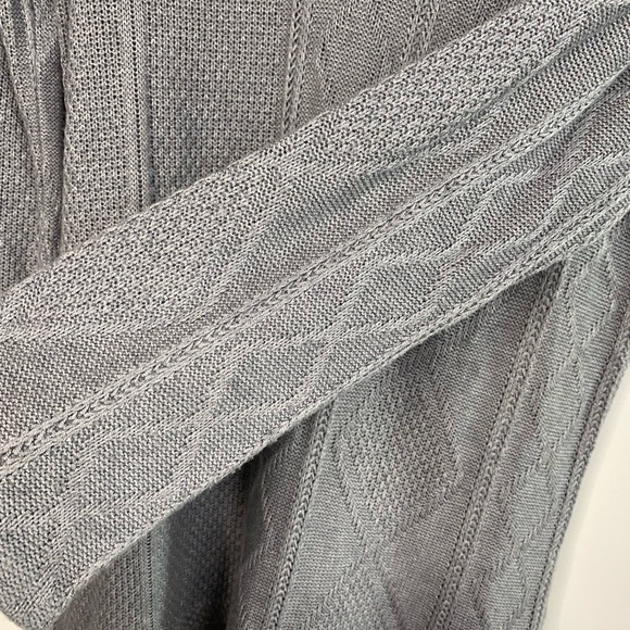 Women’s Medium Via Vitale Grey Sweater Made in Italy V Neck Shirt Top - Picture 5 of 8